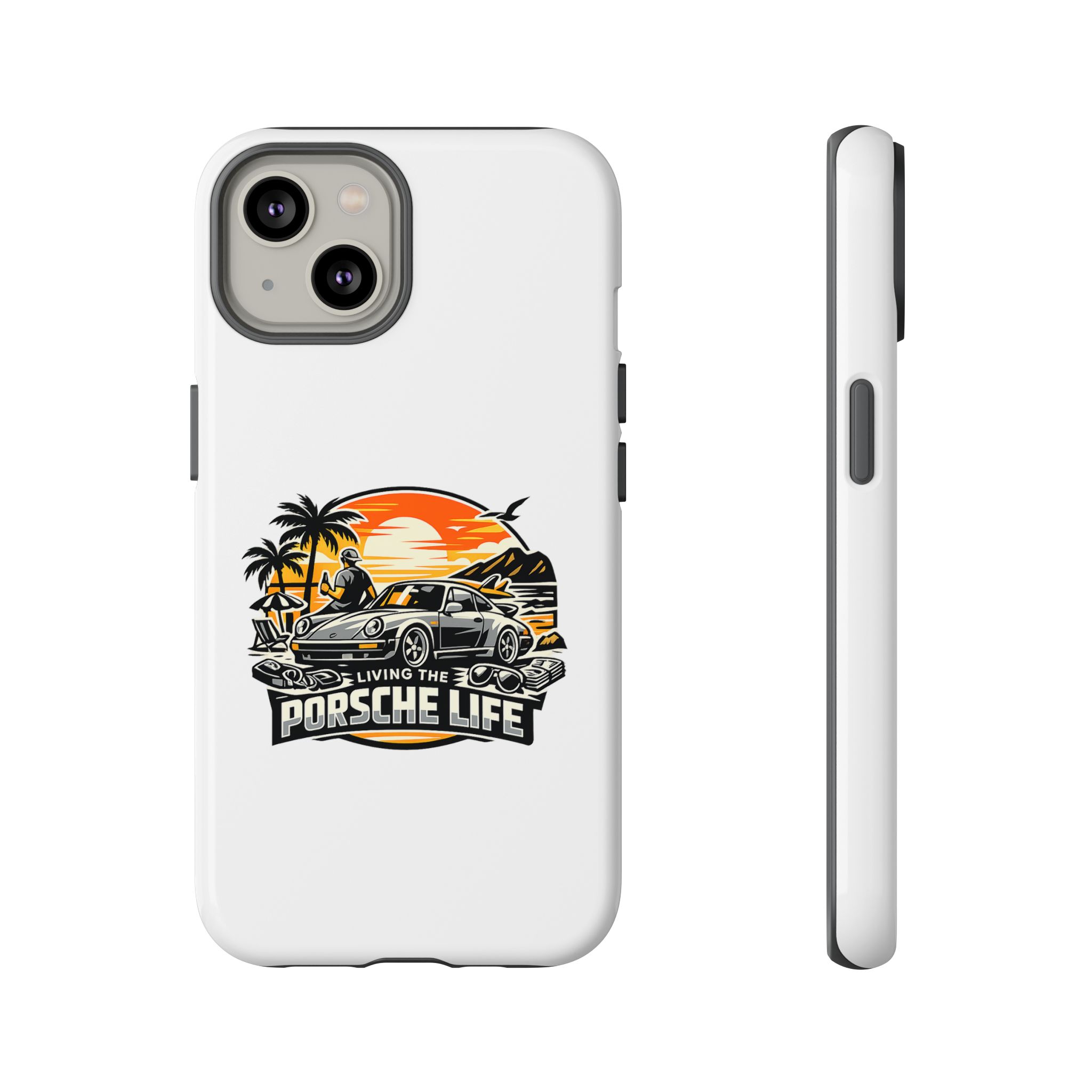 Porsche Life Phone Case — Retro Sunset Classic Car Tough Case