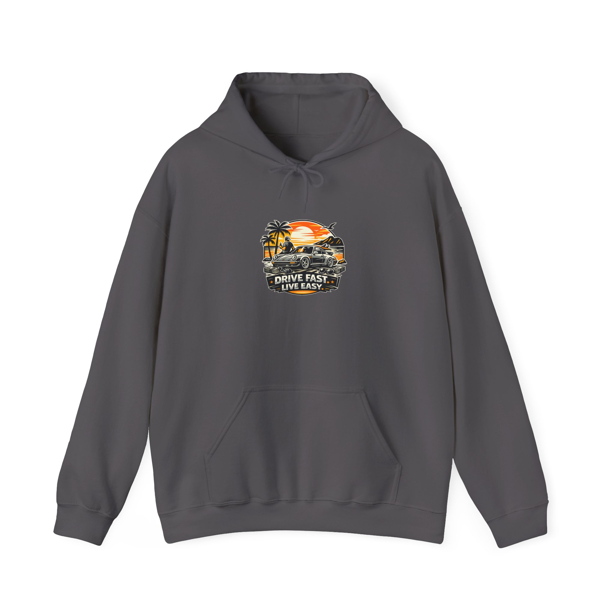 Hoodie - "Drive Fast, Live Easy" Tropical Sunset Pullover – Bild 33
